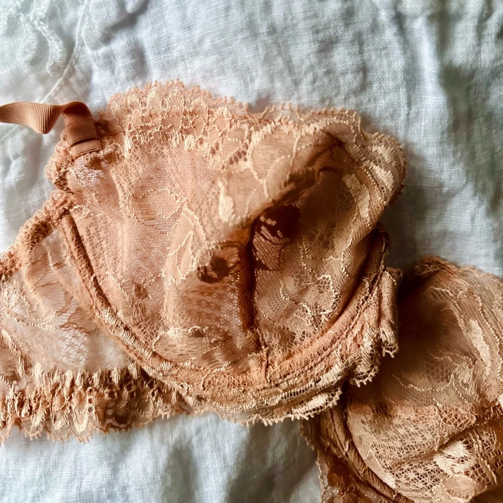 Rose lave La Perla balconette lace bra | 30 B - Picture 3 of 7